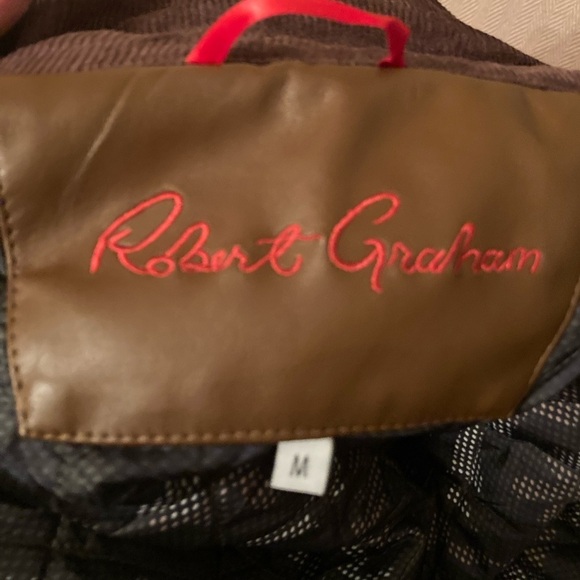 Robert Graham Quilted Camp Jacket in Stone Brown Trim Size M $398. - Picture 12 of 12